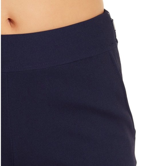 Grey Jason Wu Navy Cropped Flare Leg Pants - Picture 3 of 8